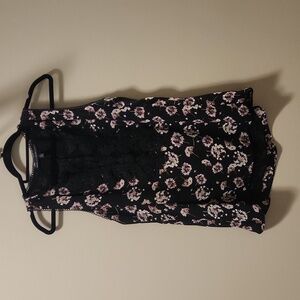 White House Black Market floral, chiffon, layered sleeveless blouse size S